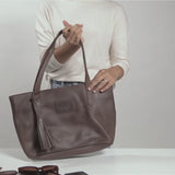 Eden Carryall in Dark Brown - Premium Ethiopian Full Grain Leather