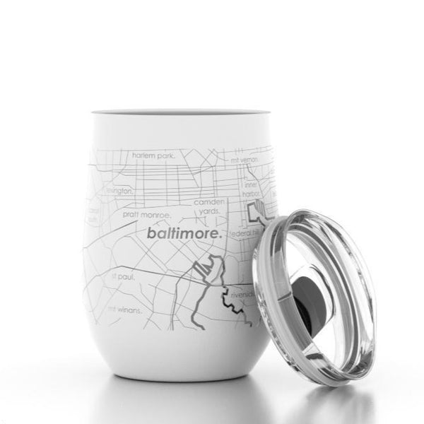 Home Town Maps Insulated Wine Tumbler 12oz