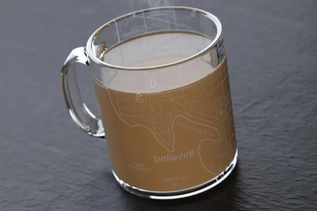 World Map Coffee Mug - set of 4