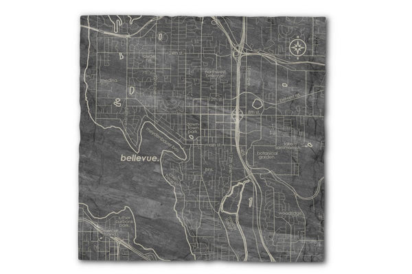 Home Town Maps 11x11 Serving Slate