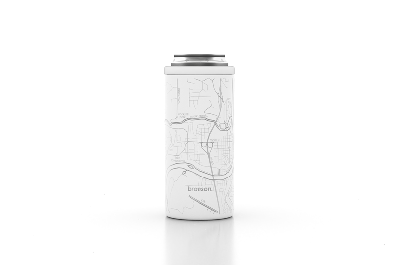 Home Town Map Insulated 12 oz Slim Can Cooler - Set of 2
