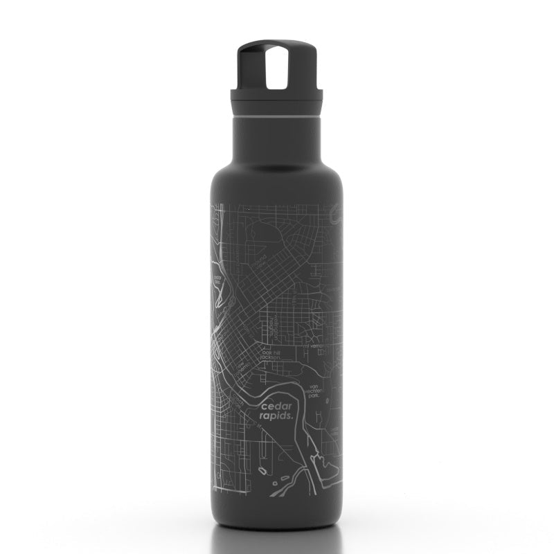 Home Town Map 21 oz Insulated Hydration Bottle - Set of 2