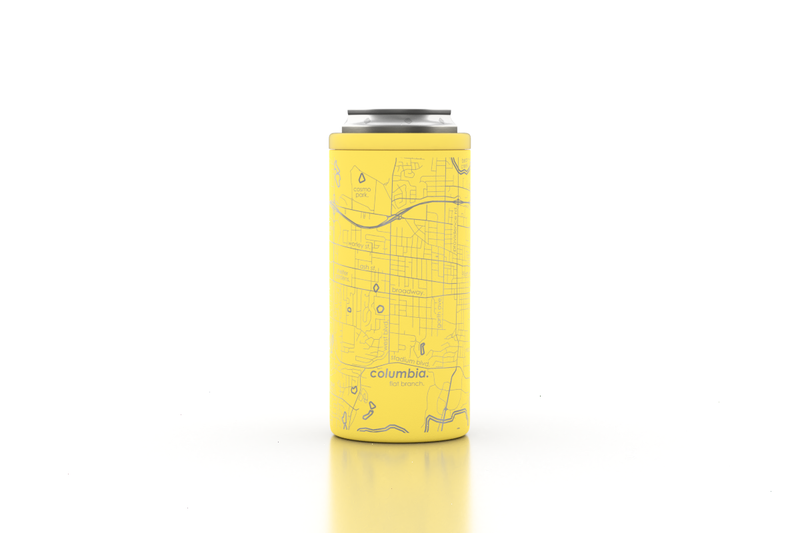 Home Town Map Insulated 12 oz Slim Can Cooler - Set of 2