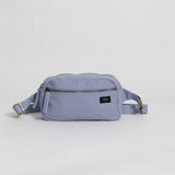 Sustainable organic cotton fanny pack in a lavender color