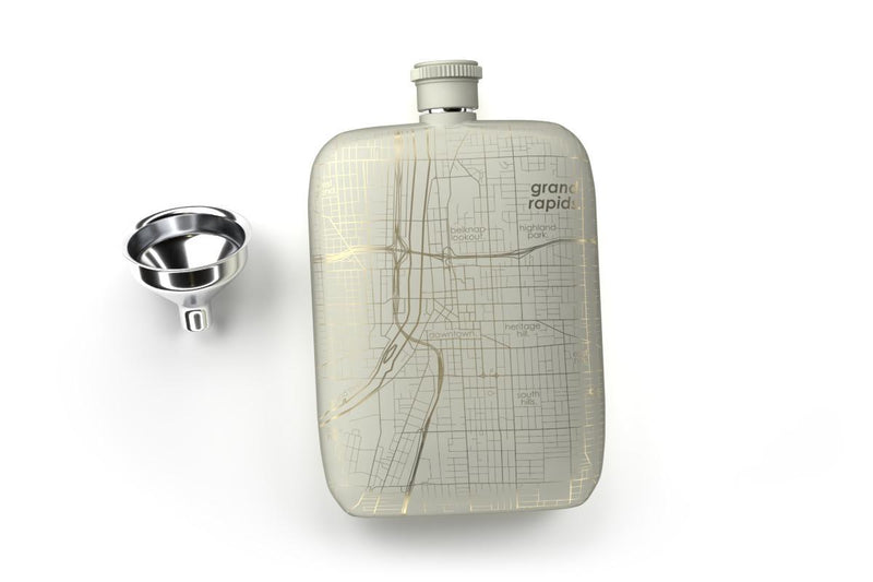 Home Town Maps Pocket Flask