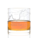 Kentucky Bourbon Trail Map Rocks Glass - Set of 2