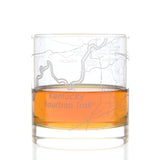 Kentucky Bourbon Trail Map Rocks Glass - Set of 2