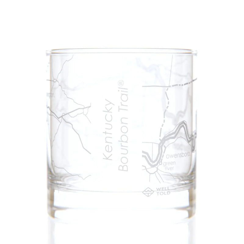 Kentucky Bourbon Trail Map Rocks Glass - Set of 2