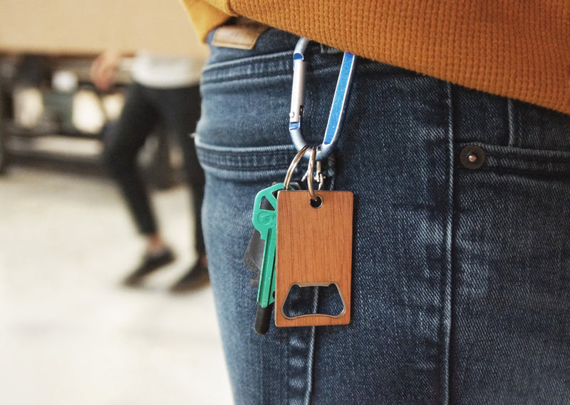 Mahogany Keychain Bottle Opener