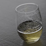 Home Town Maps Stemless Wine Glass - Set of 2