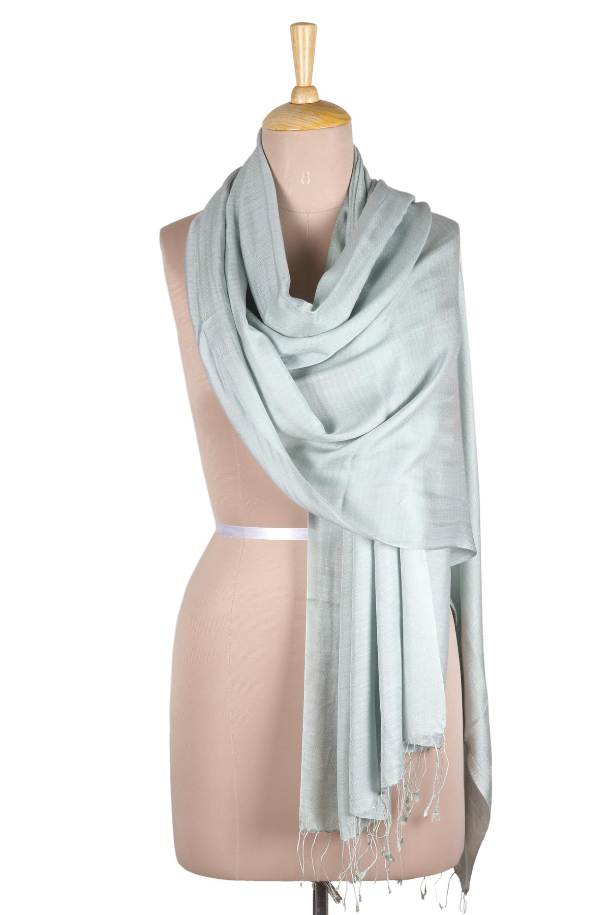 Pale Dawn Sky Silk Shawl