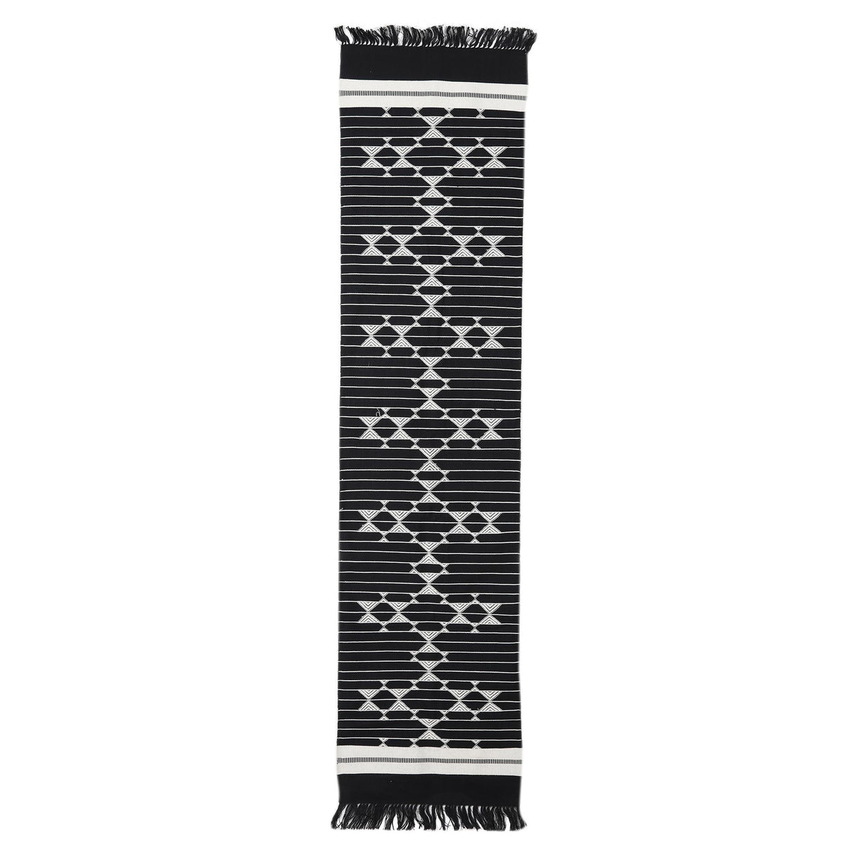 Black & White Woven Table Runner