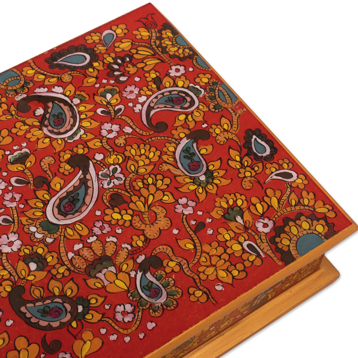 Passion Reverse-Painted Glass Jewelry Box