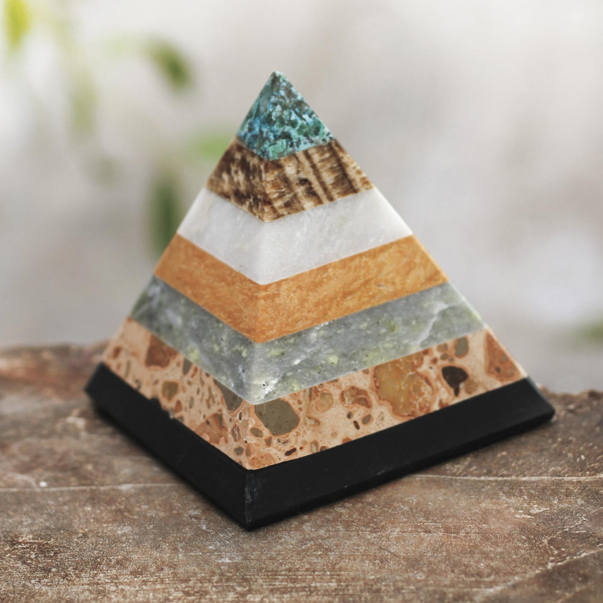 Positive Energy Gemstone Pyramid
