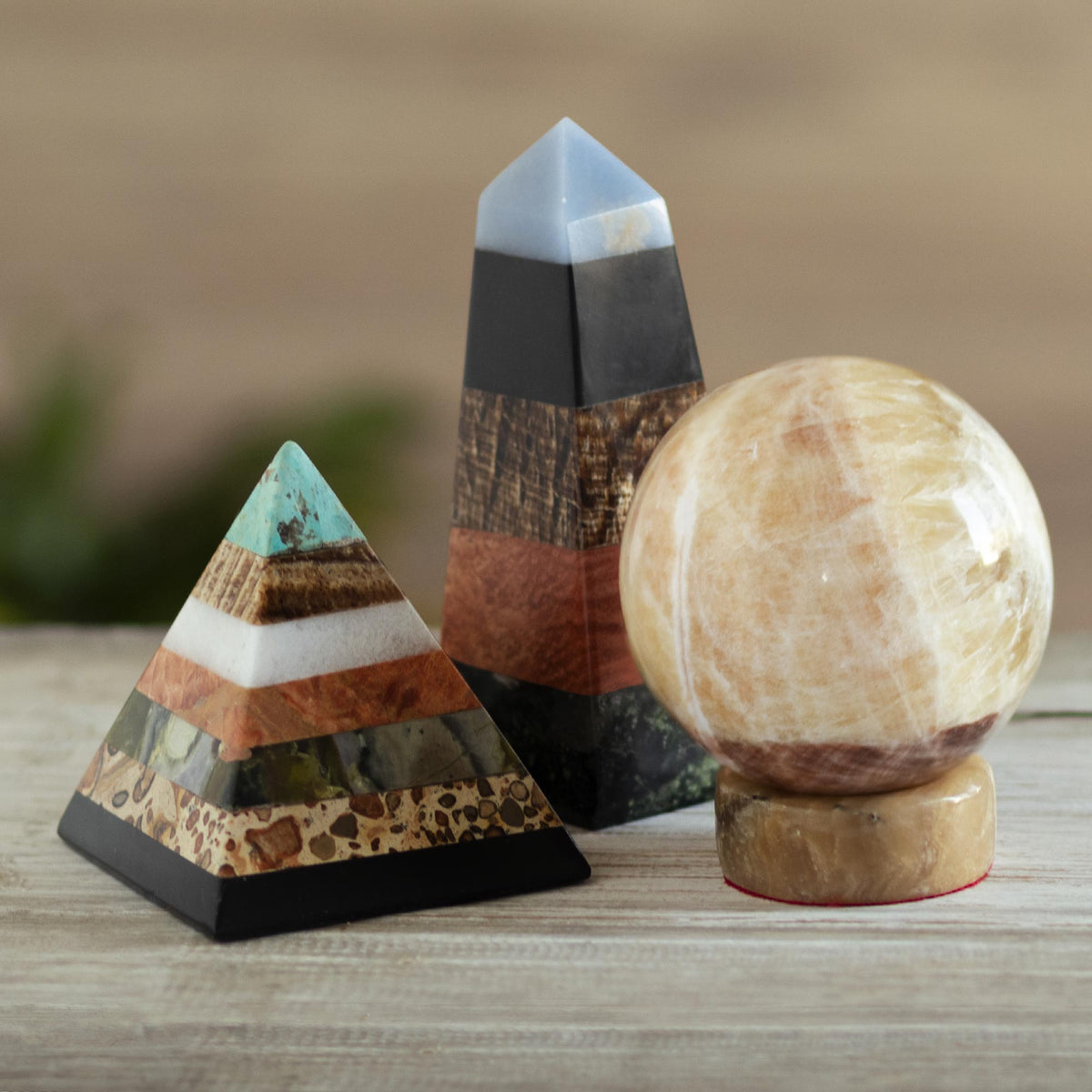 Positive Energy Gemstone Pyramid