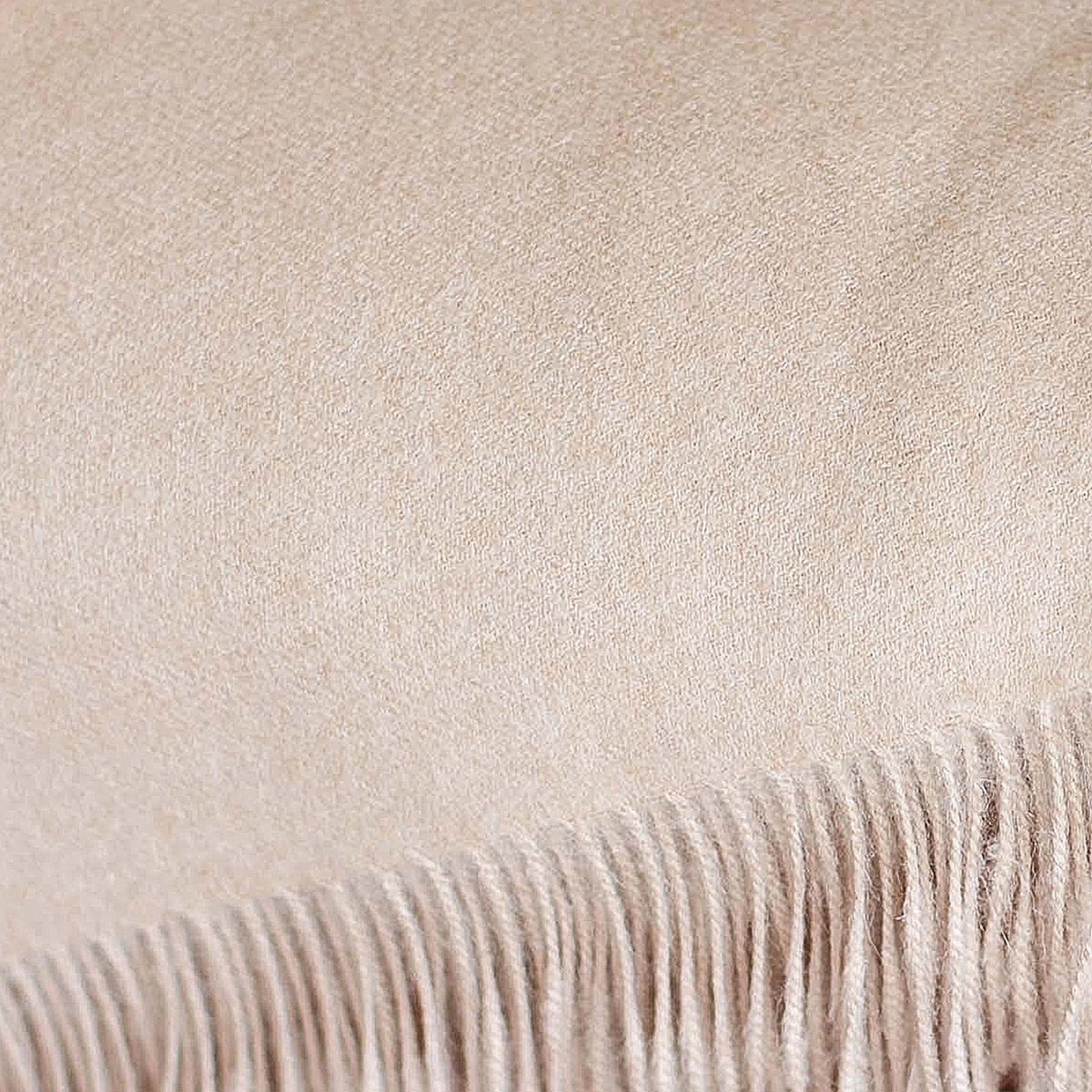 Cozy Beige 100% Alpaca Throw