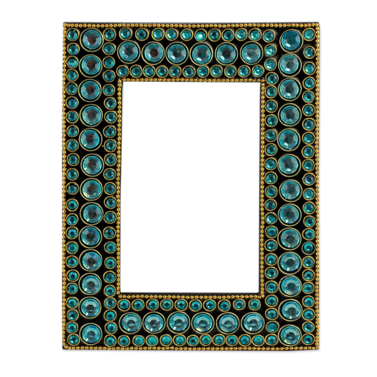 Aqua Glitz  Bejeweled Photo Frame (4X6)
