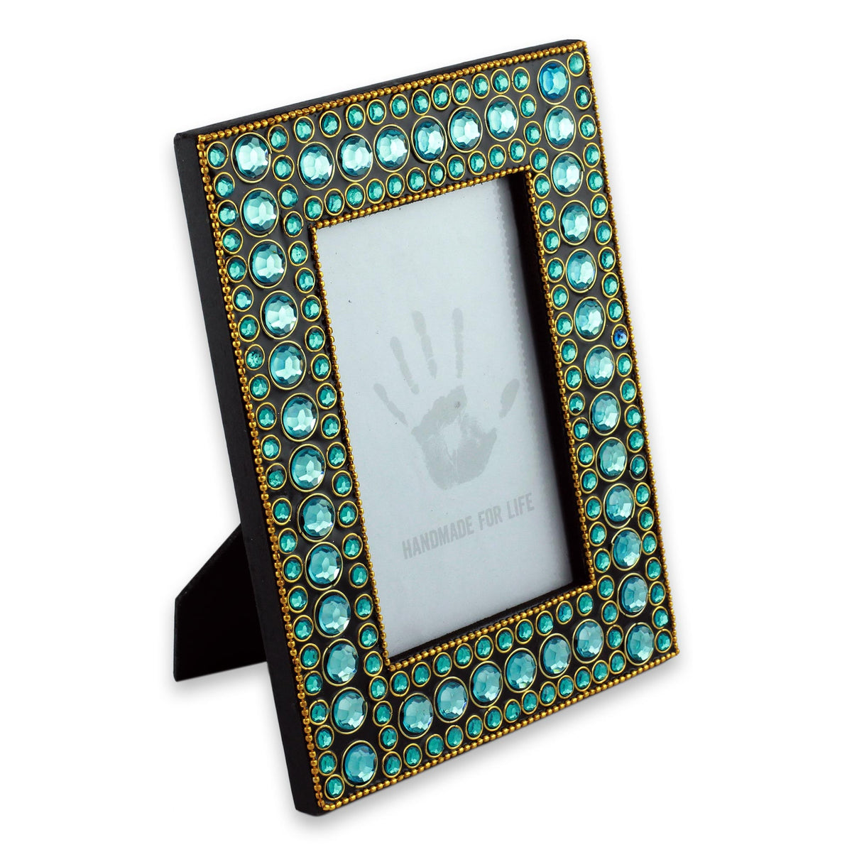 Aqua Glitz  Bejeweled Photo Frame (4X6)