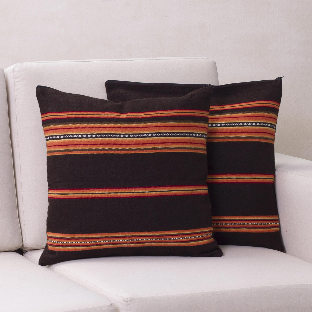 Quechua Girl Alpaca Blend Cushion Covers (Pair)