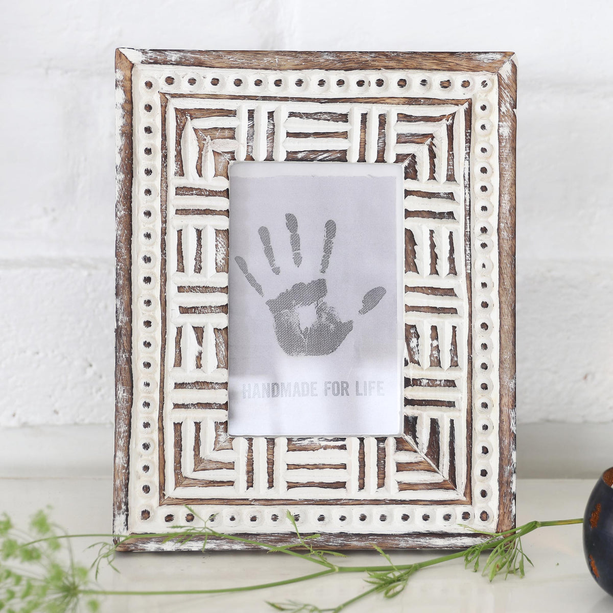 Mughal Motifs  Wood Photo Frame (4X6)