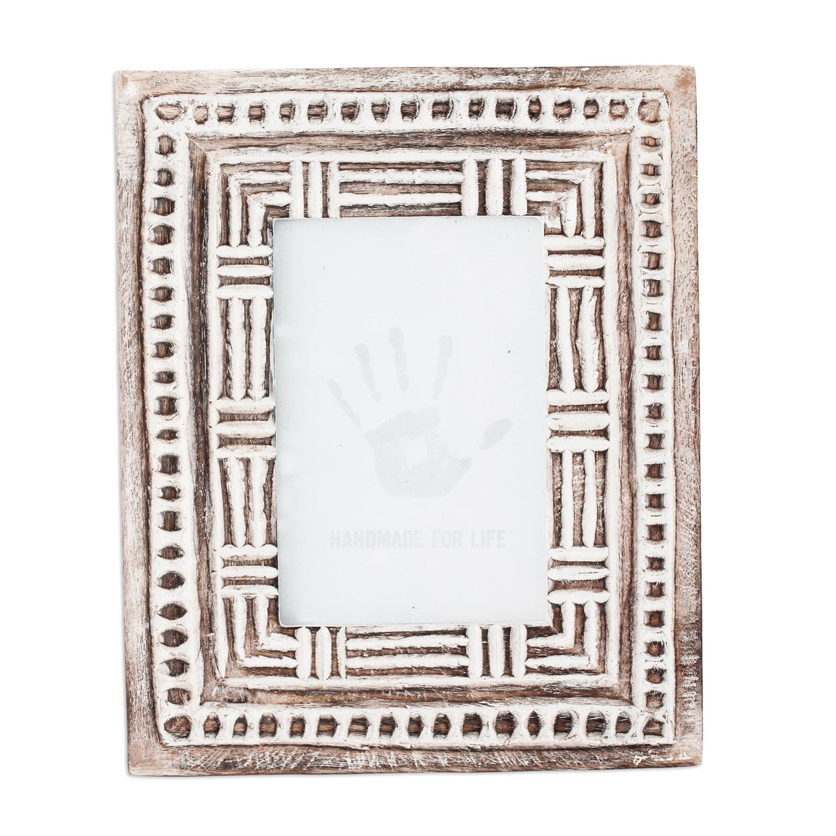 Mughal Motifs  Wood Photo Frame (4X6)