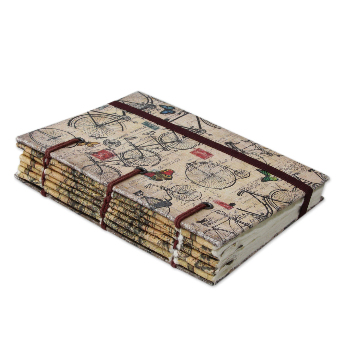 Vintage Bike Journeys Handmade Journal