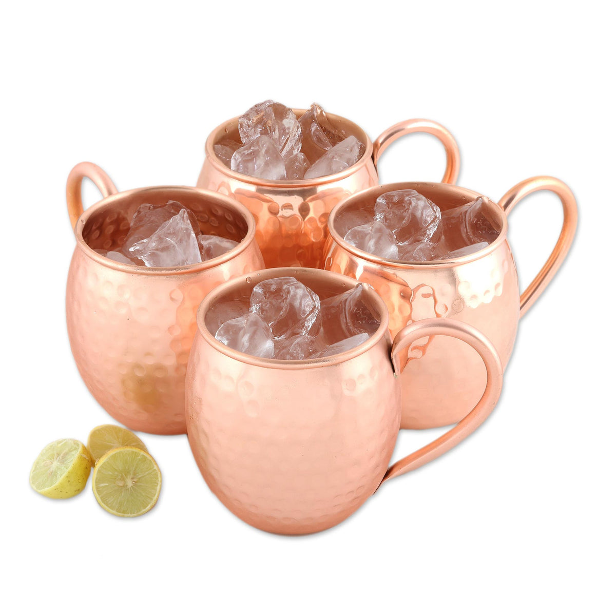 Friendly Celebration Copper Mugs - Set Of 4