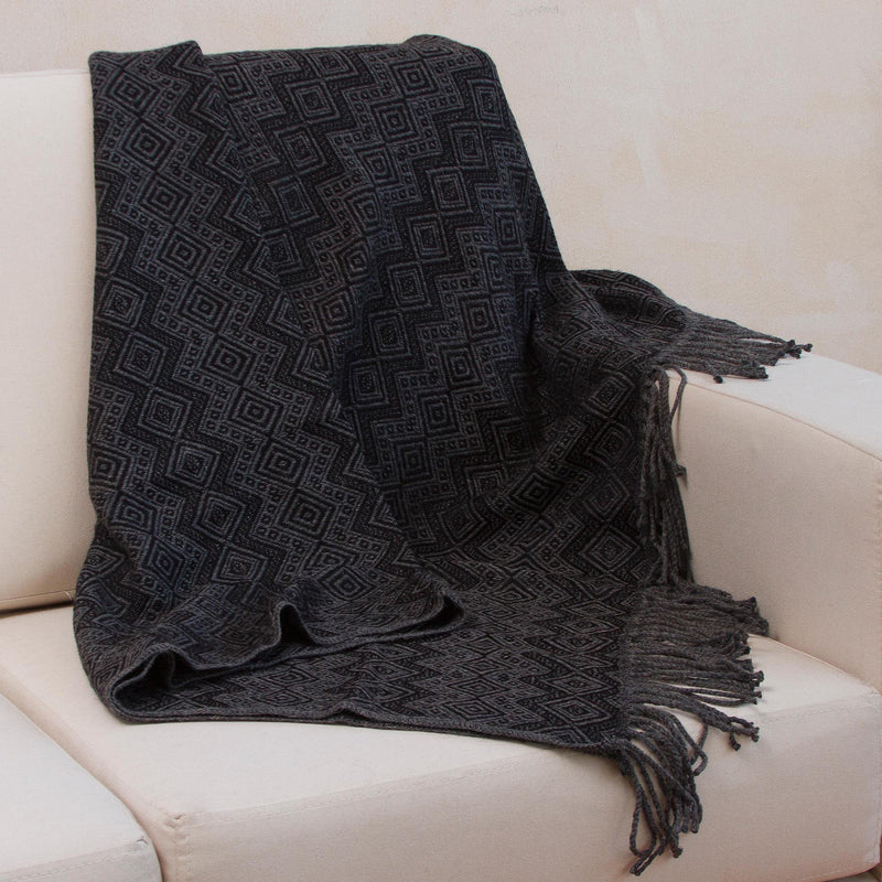 Smokey Black Diamonds Throw Blanket