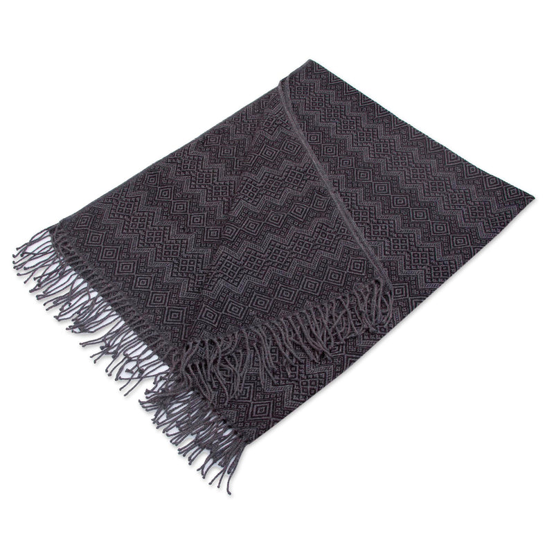 Smokey Black Diamonds Throw Blanket