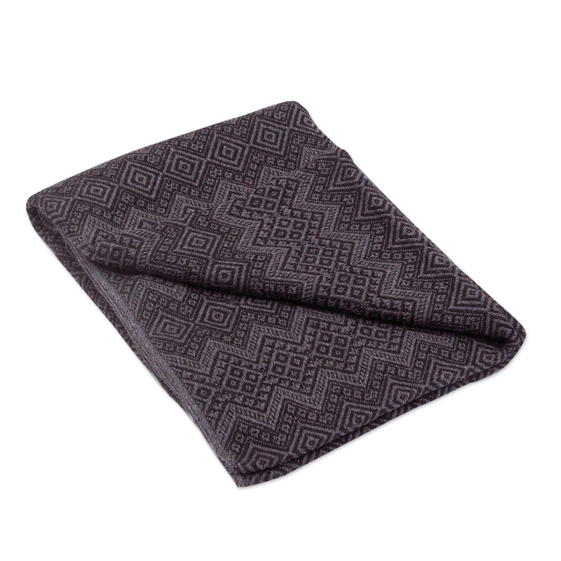 Smokey Black Diamonds Throw Blanket