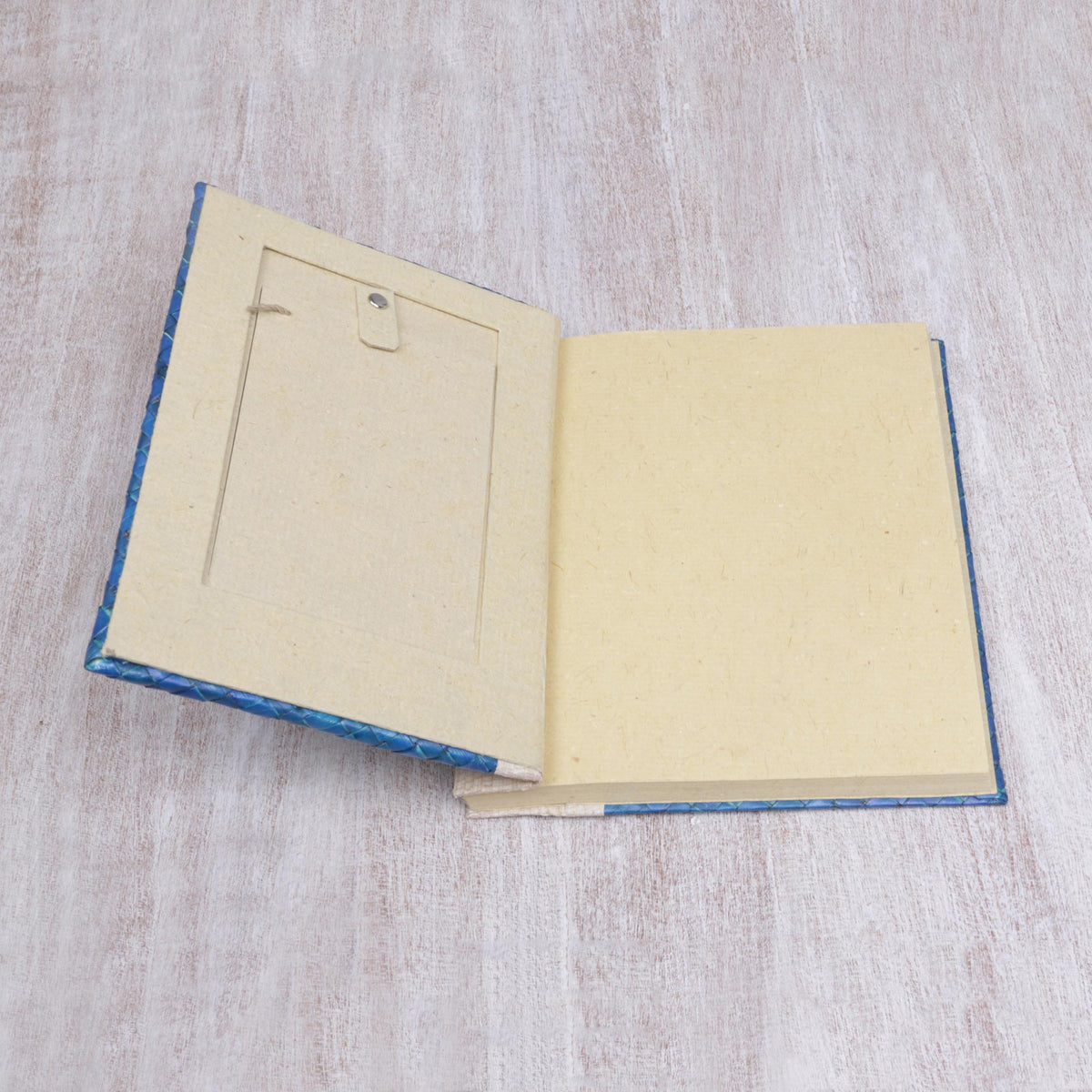 Woven Memories In Blue Natural Fiber Journal