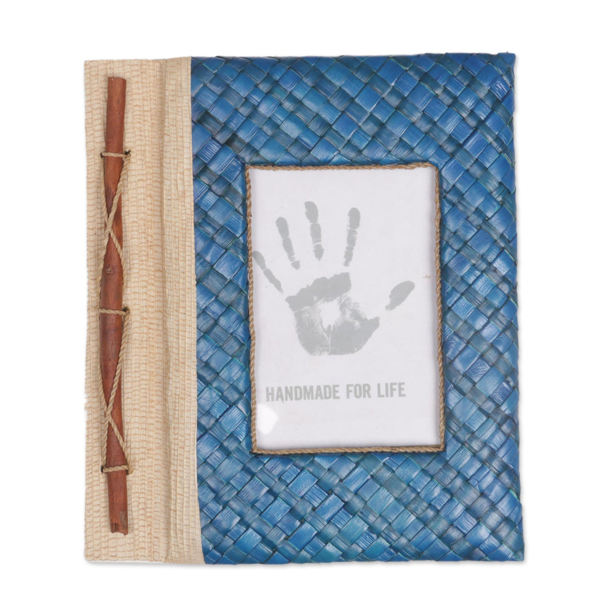 Woven Memories In Blue Natural Fiber Journal