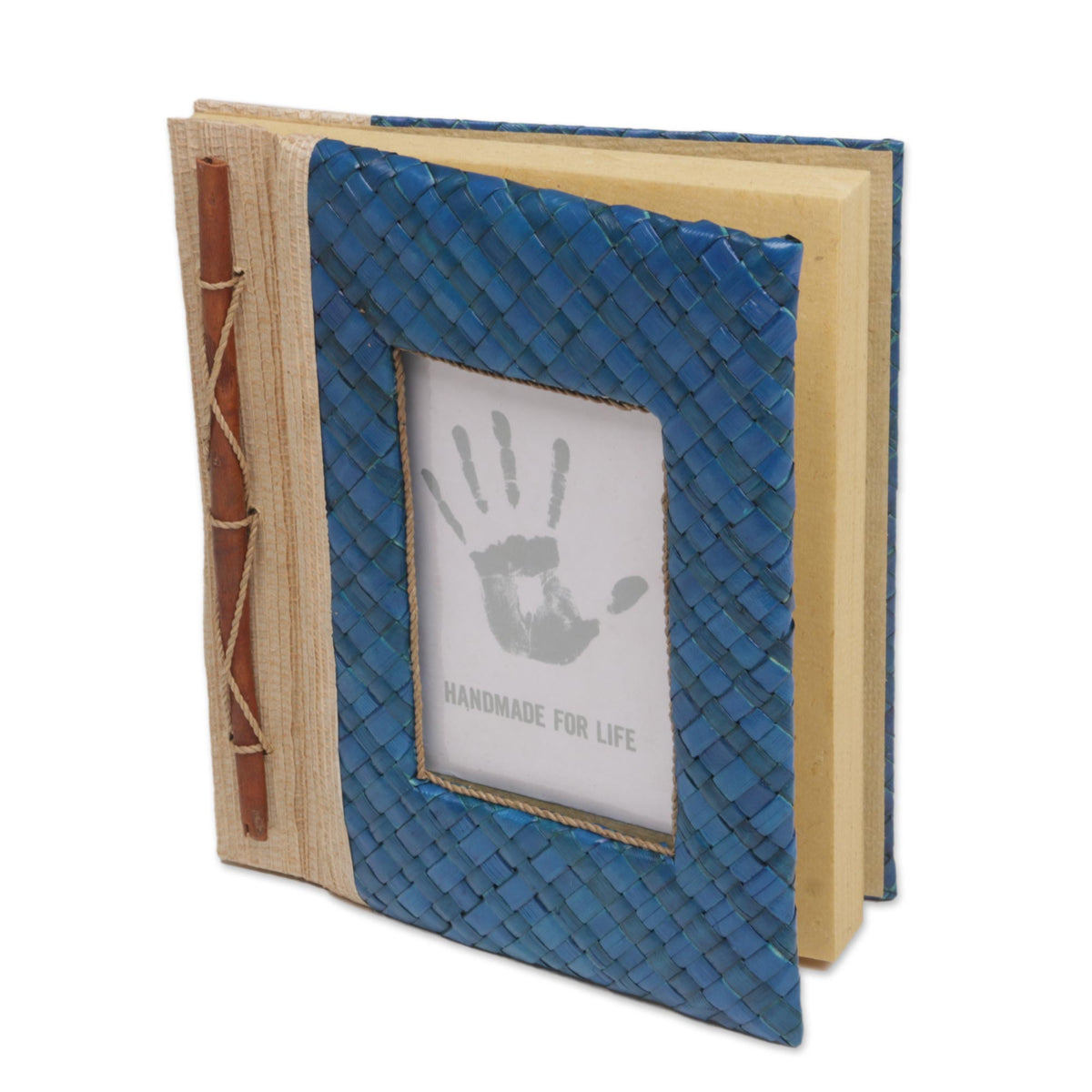 Woven Memories In Blue Natural Fiber Journal