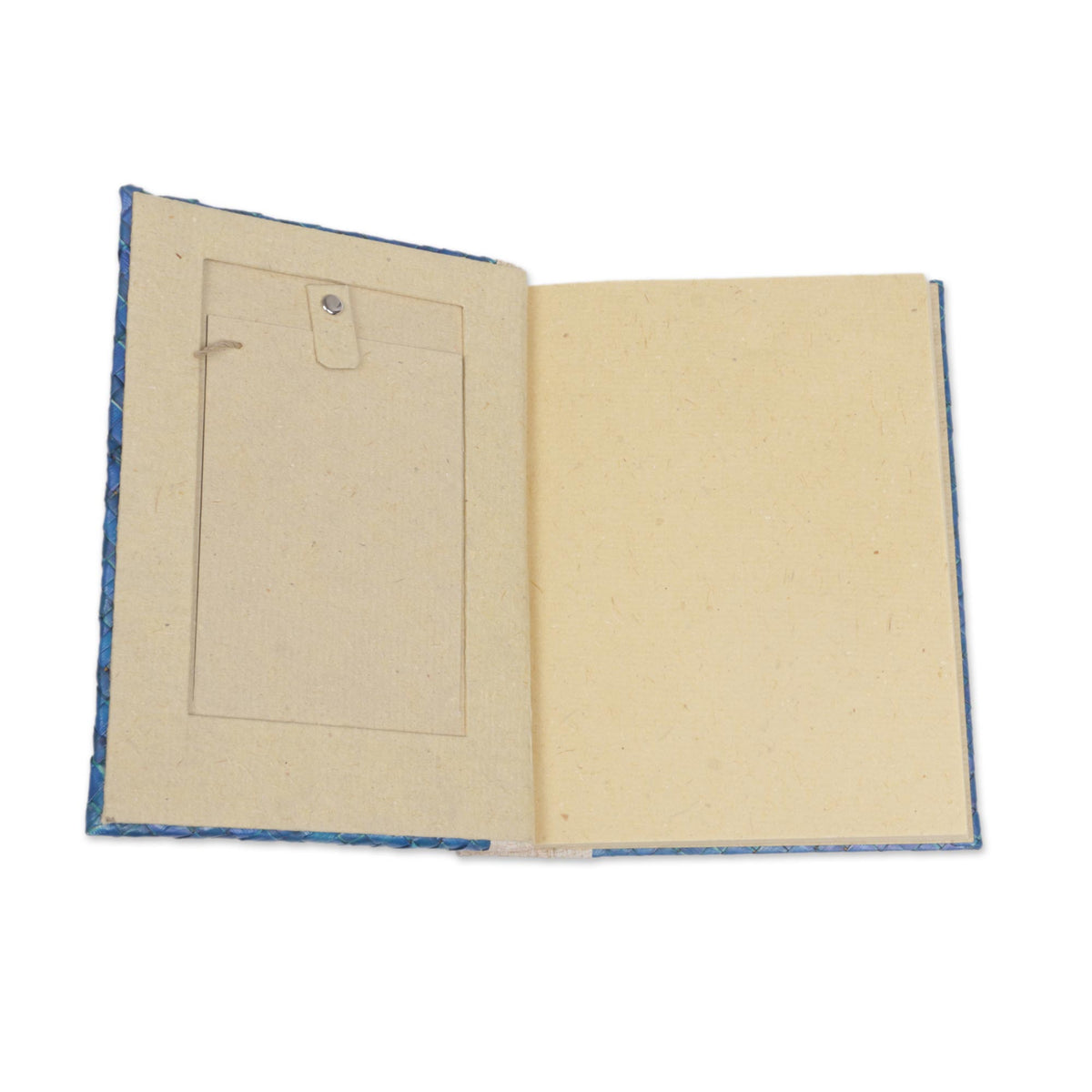 Woven Memories In Blue Natural Fiber Journal
