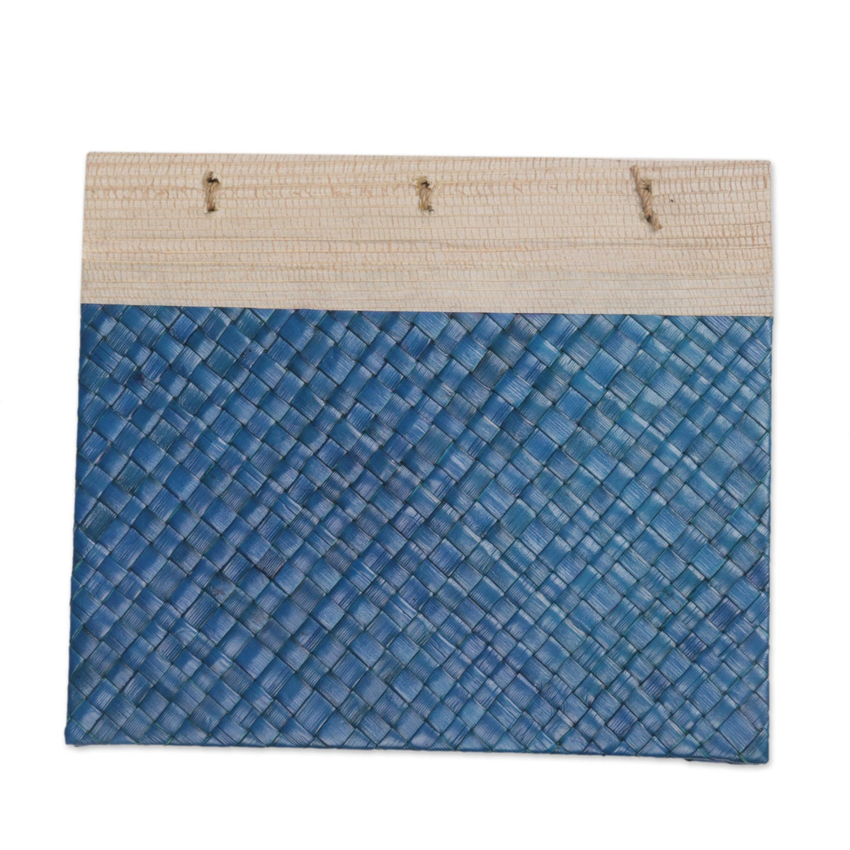 Woven Memories In Blue Natural Fiber Journal