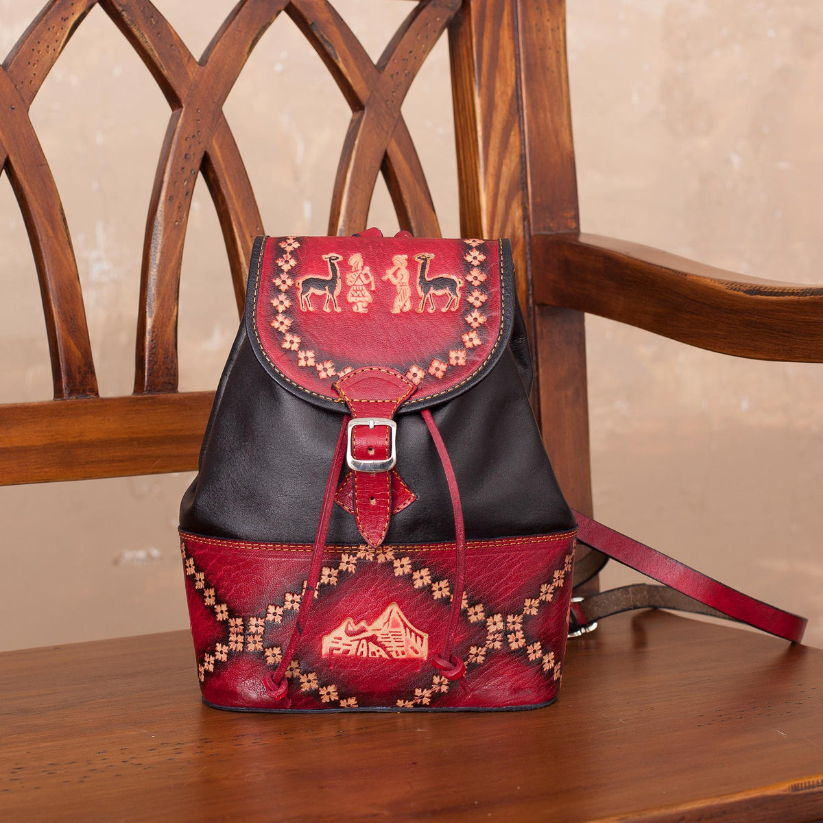 Ancient Elegance Leather Backpack