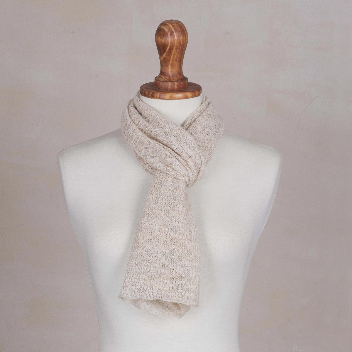 Champagne Gossamer 100% Baby Alpaca Scarf
