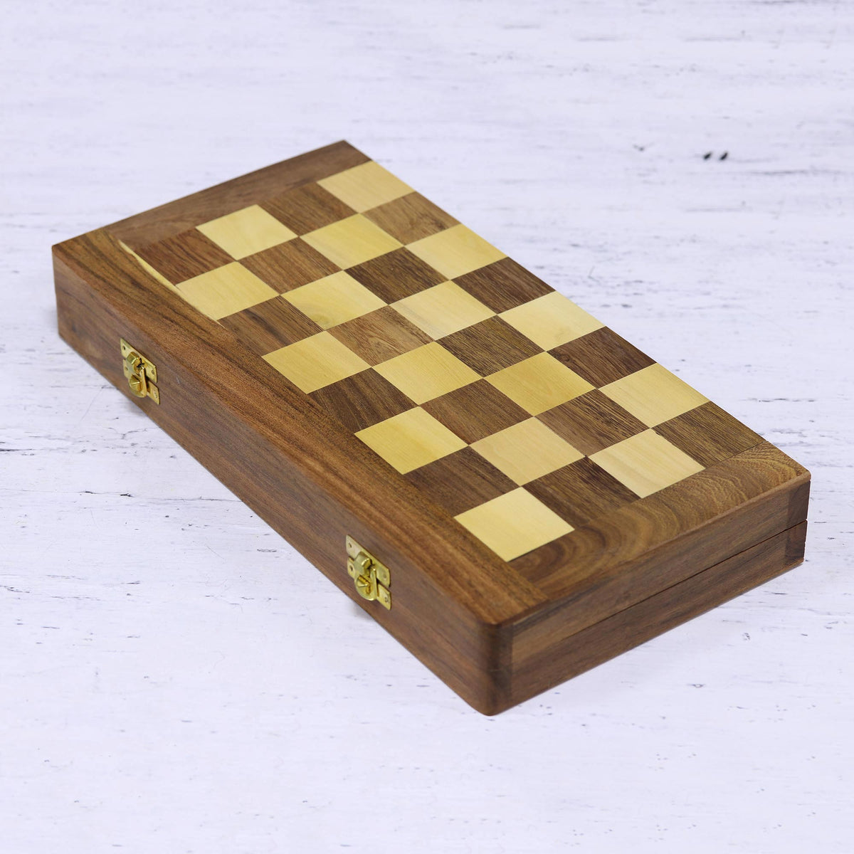 Acacia Wood Lotus Chess Set - Lotus Splendor