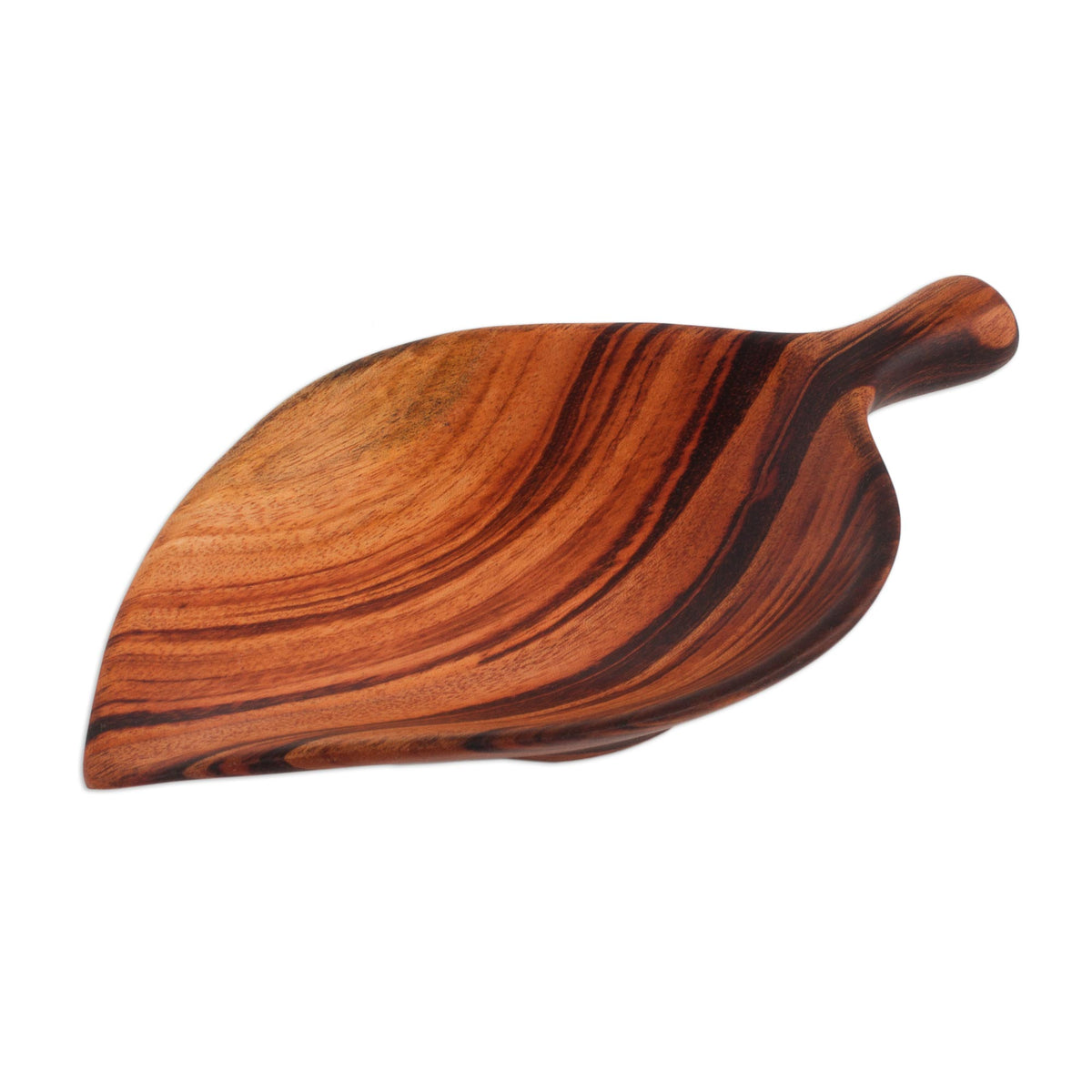 Leaf-Shaped Wood Appetizer Bowl - Jungle Delicacies