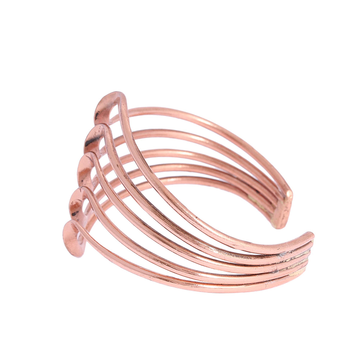Handcrafted Copper Cuff Bracelet - Brilliant Waves