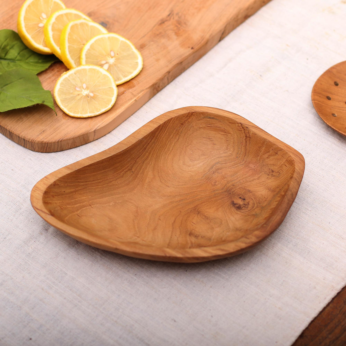 Handmade Teak Wood Appetizer Bowl - Nature's Course