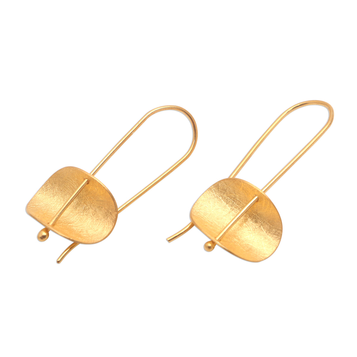 18k Gold Plated Sterling Silver Drop Earrings - Urban Minimalism