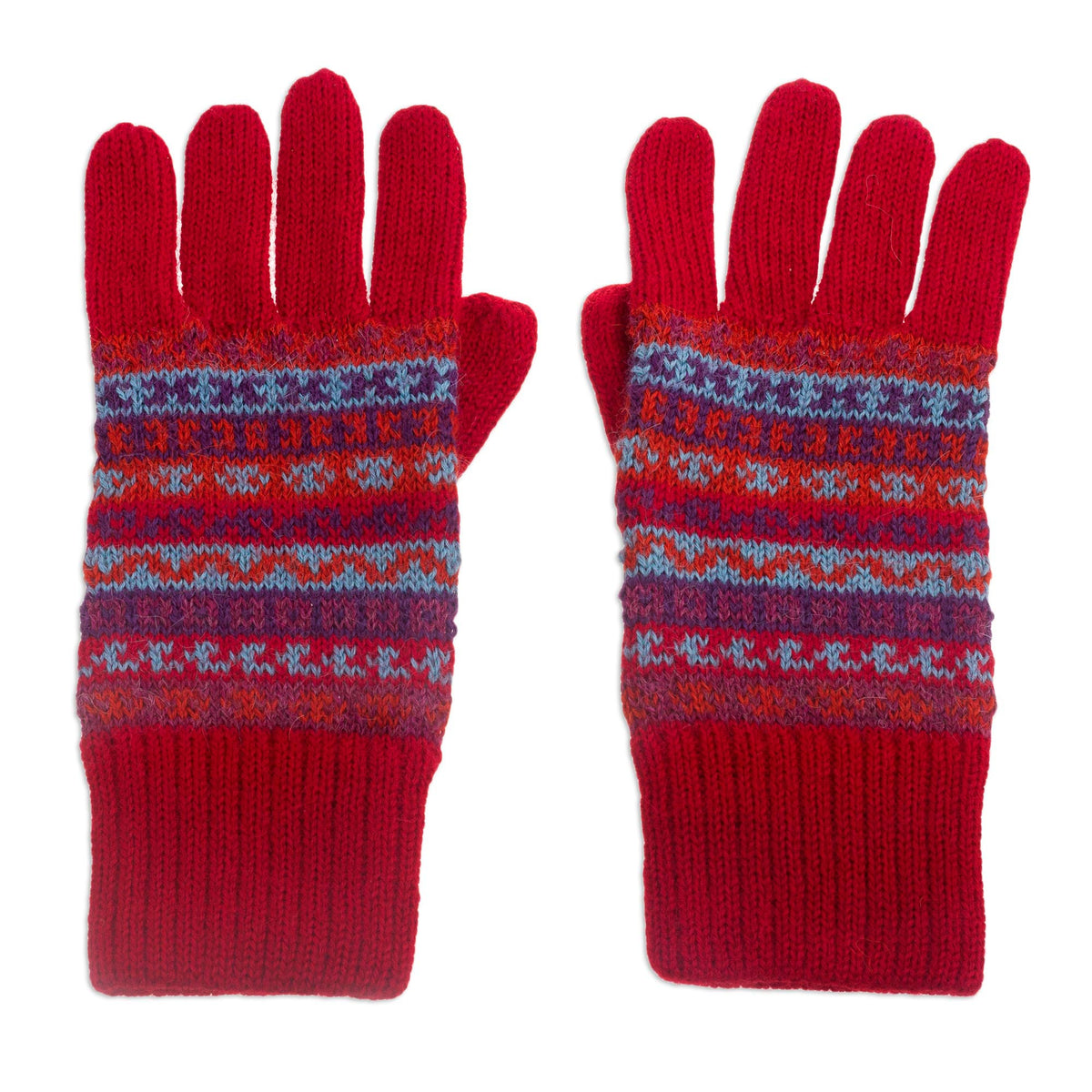 Andean Art 100% Alpaca Knit Gloves