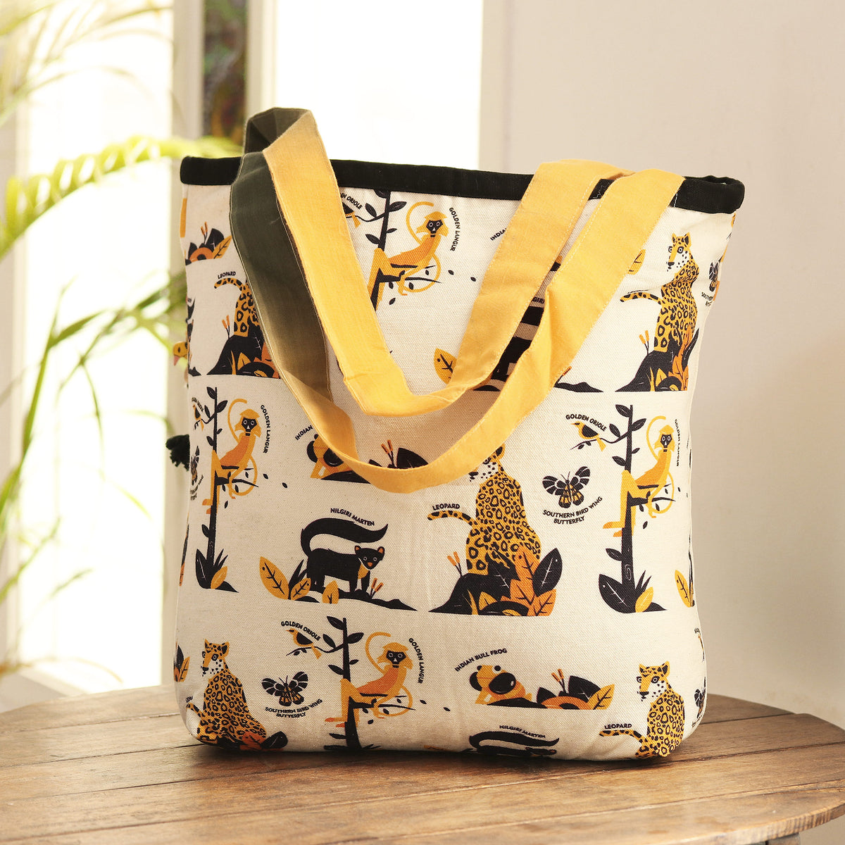 Jungle World Cotton Canvas Tote Bag