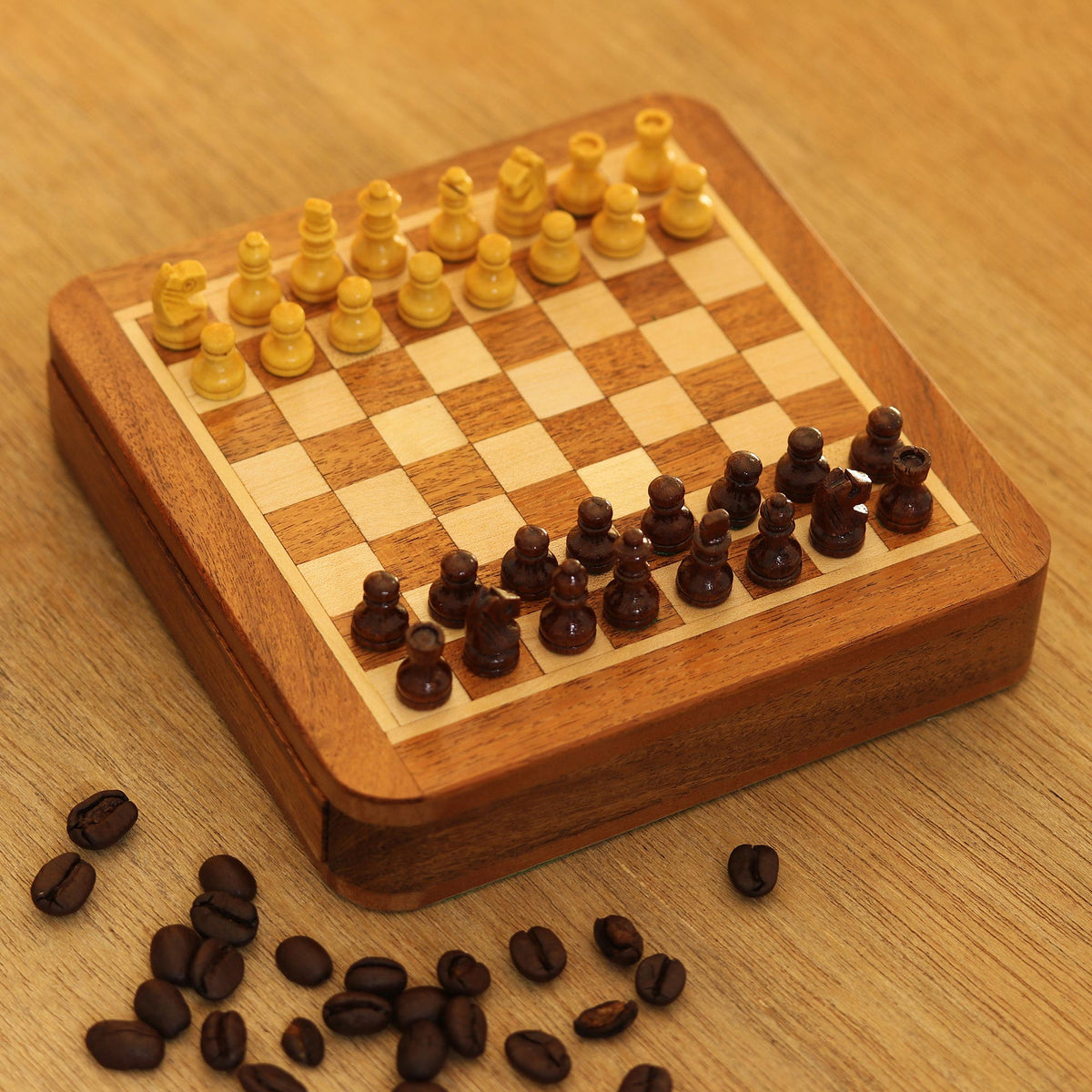 Traveling With Royalty Wood Travel Chess Set