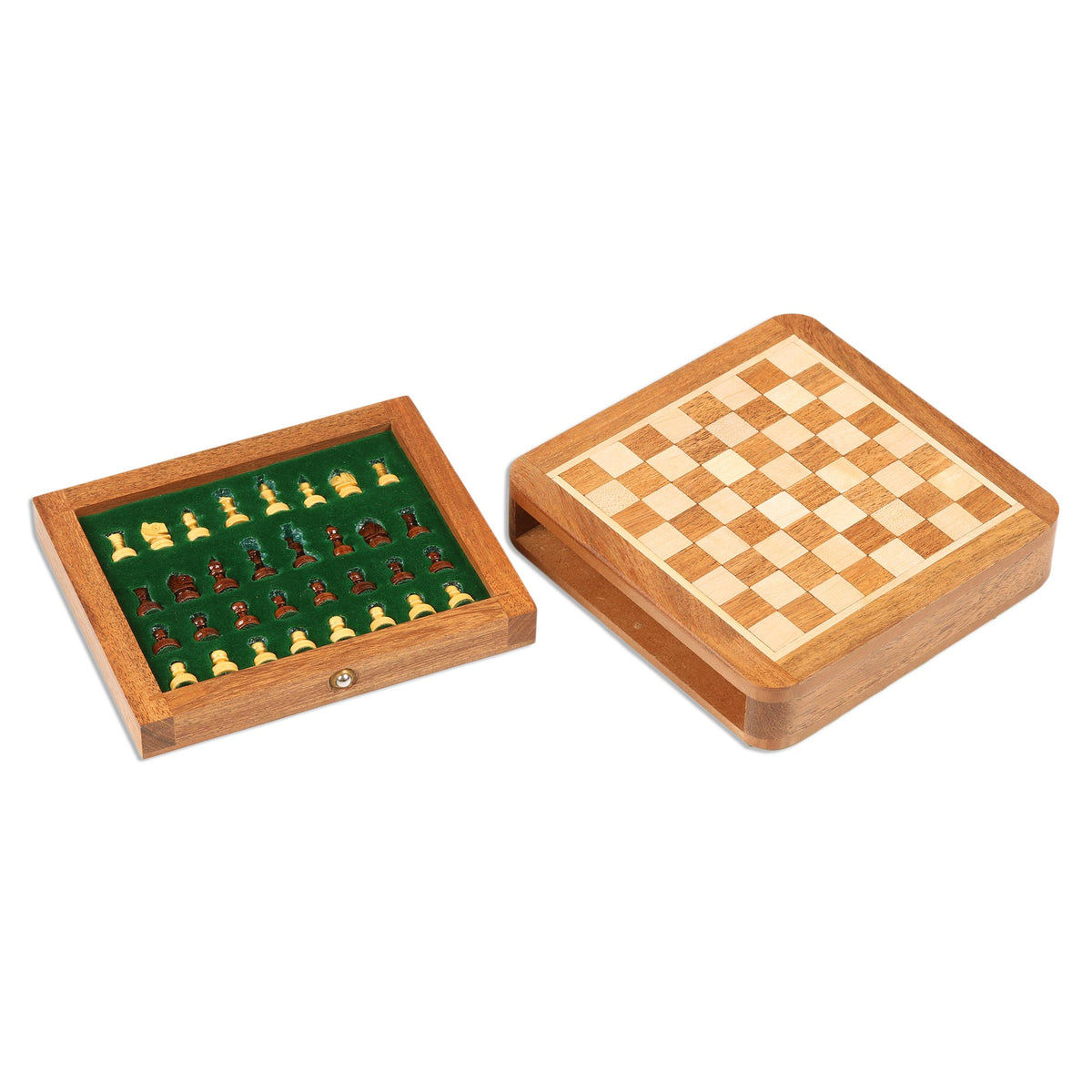 Traveling With Royalty Wood Travel Chess Set