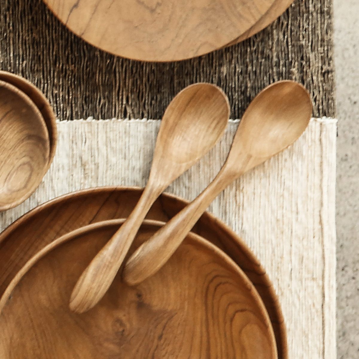 Handmade Teak Wood Salad Spoons - Hearty Meal