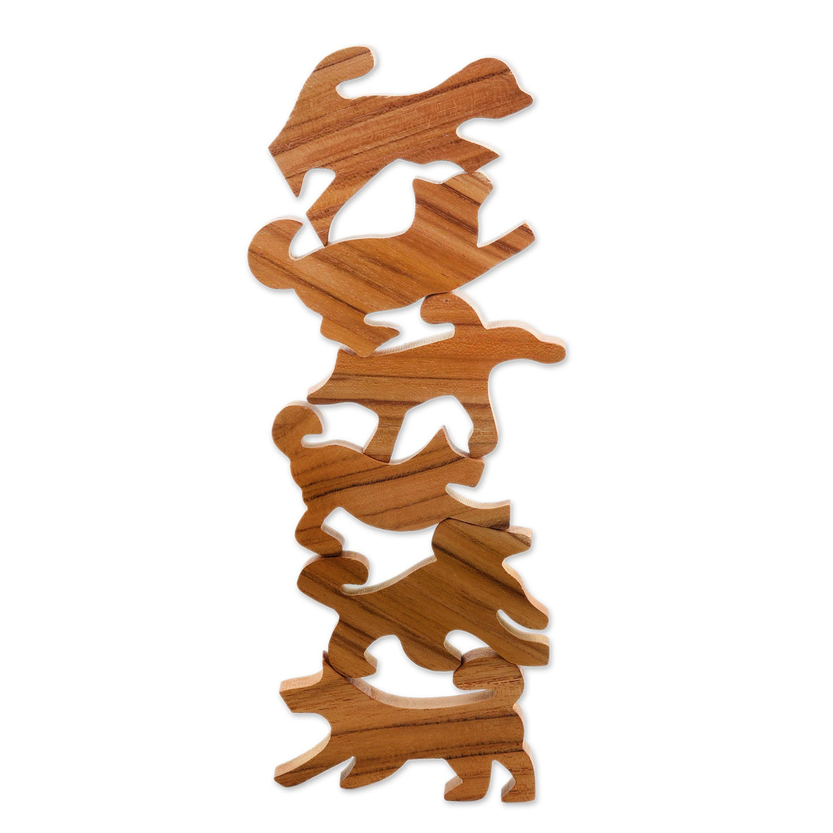 Ninja Dogs  Teak Wood Game (6 Pieces)
