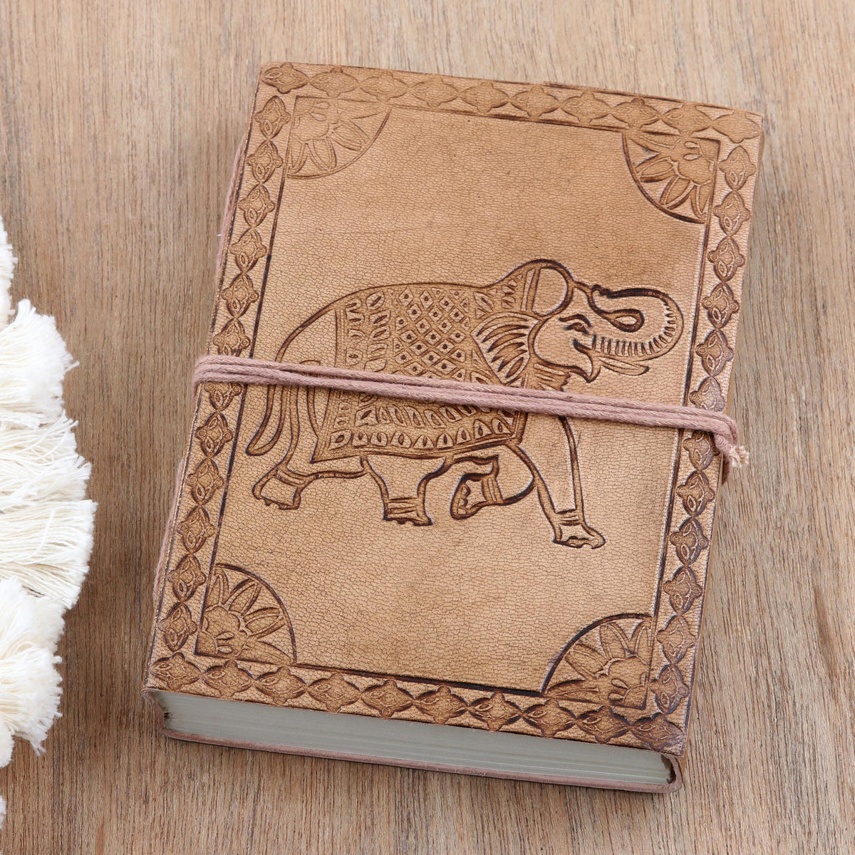 Embossed Elephant-Motif Journal - Stomping Grounds