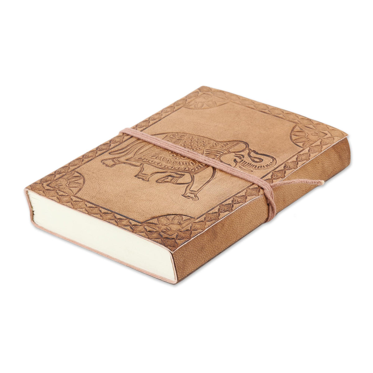 Embossed Elephant-Motif Journal - Stomping Grounds